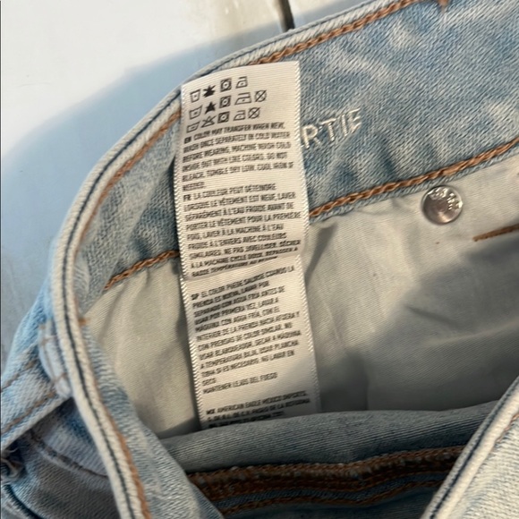 American Eagle Outfitters Super Stretch Shortie Distressed Denim Women Shorts 6 - Picture 10 of 12